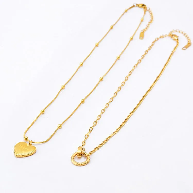 🌟 Women's Titanium Double-Ring Love Necklace - Your Statement Piece 🌟