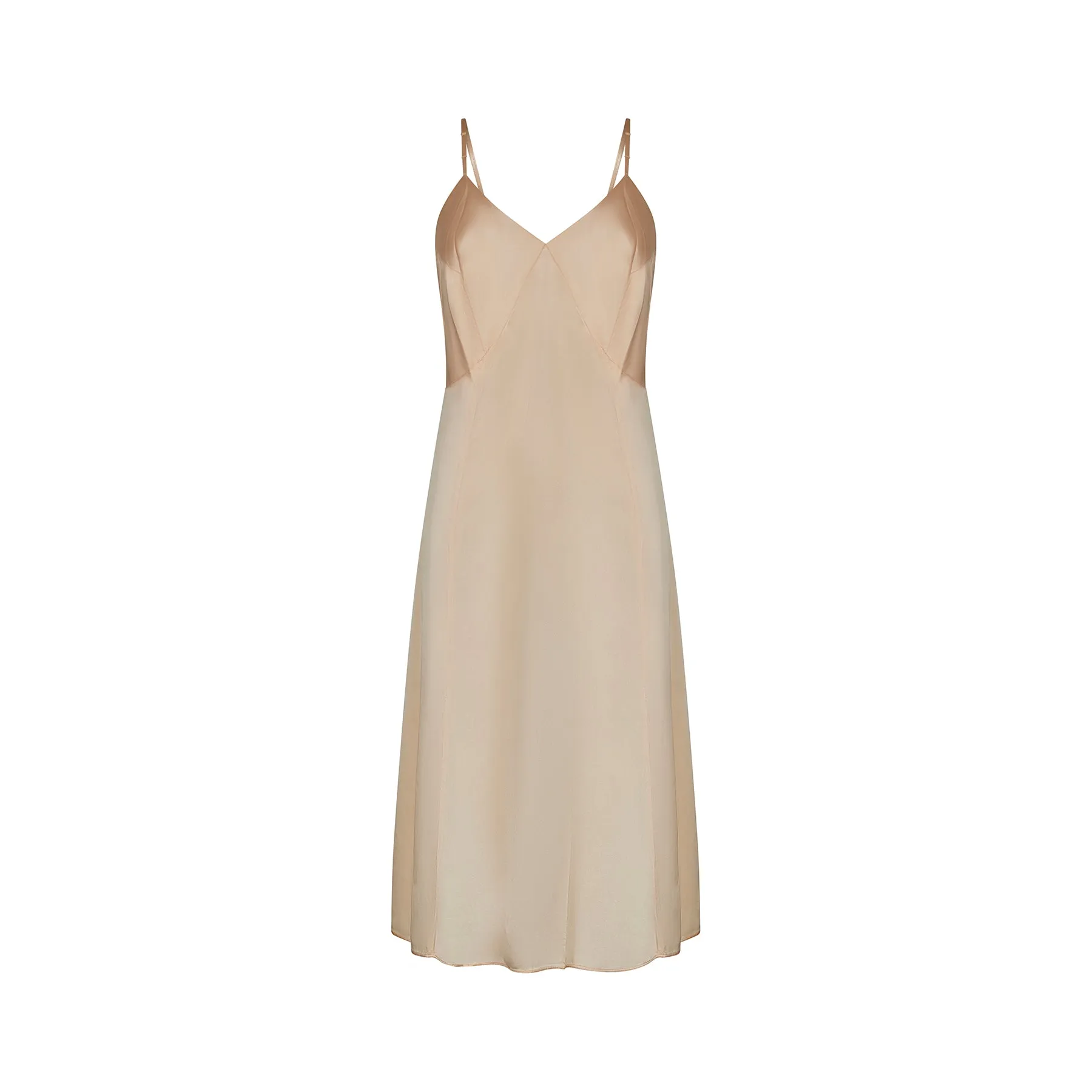 1950s Blush Pink Satin Slip Dress