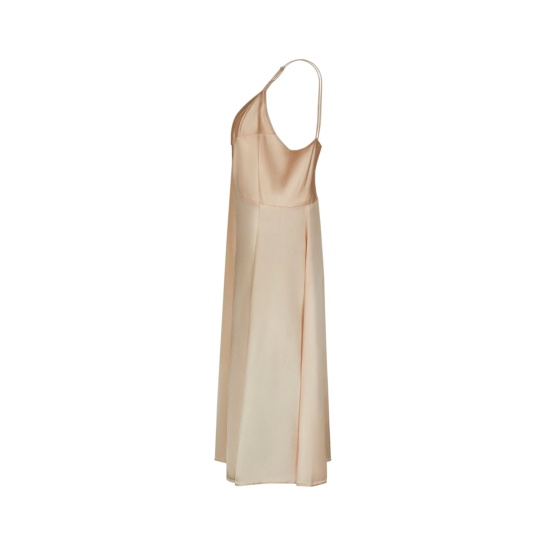 1950s Blush Pink Satin Slip Dress