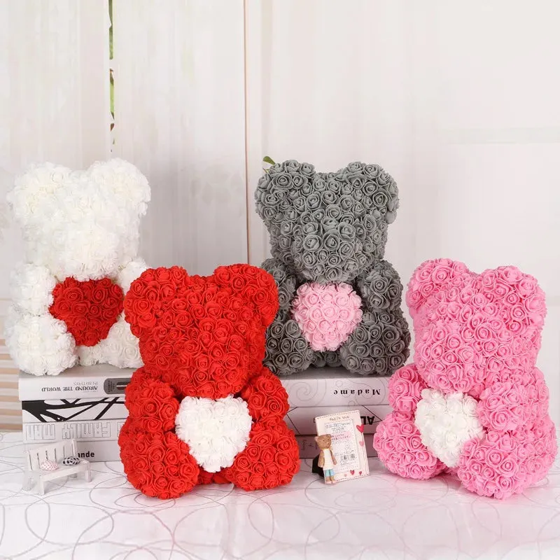 3cm Foam Teddy Bear Roses - 50/100/200pcs for Wedding