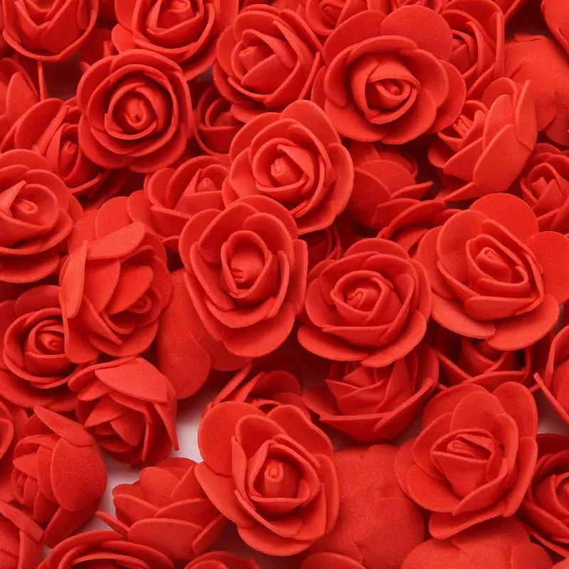 3cm Foam Teddy Bear Roses - 50/100/200pcs for Wedding