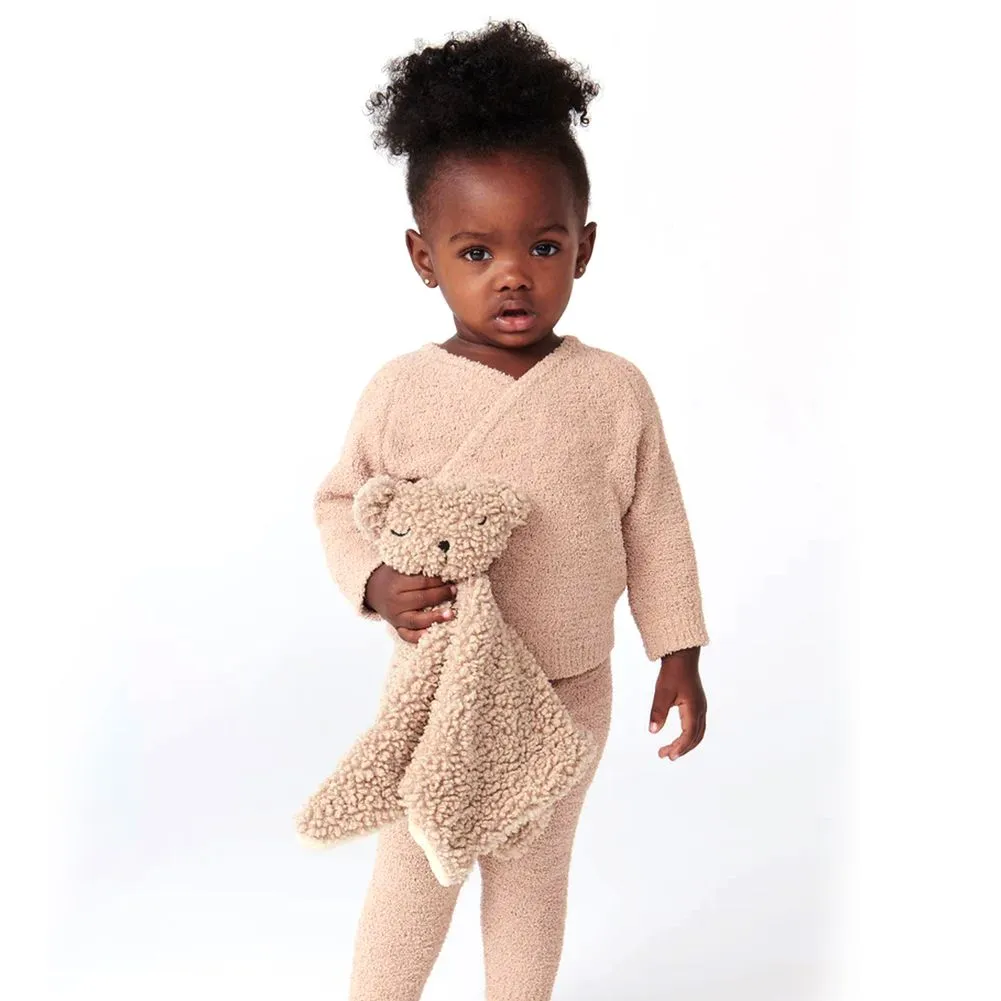 7 AM Lovey Blanket - Oatmeal Teddy Bear