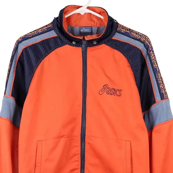 Age 13-14 Asics Track Jacket - Large Orange Polyester