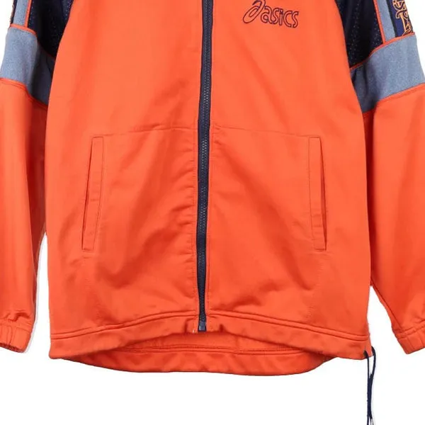 Age 13-14 Asics Track Jacket - Large Orange Polyester