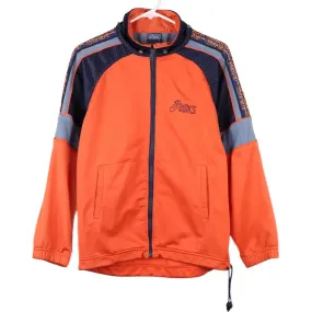 Age 13-14 Asics Track Jacket - Large Orange Polyester