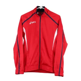 Age 13-14 Asics Track Jacket - Large Red Polyester