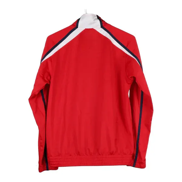Age 13-14 Asics Track Jacket - Large Red Polyester