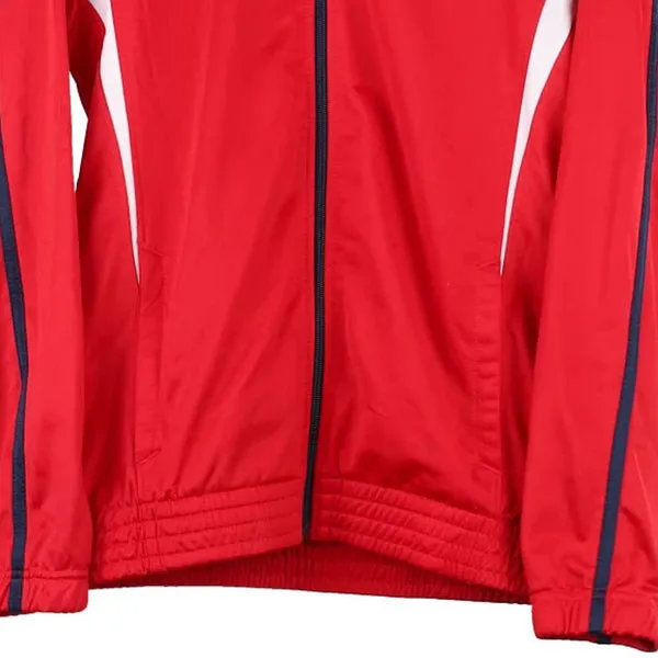 Age 13-14 Asics Track Jacket - Large Red Polyester