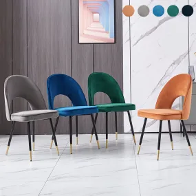 Ainpecca Dining Chairs Set of 2/4 Velvet Fabric Padded Seat Soft Thick Cushion 023MC