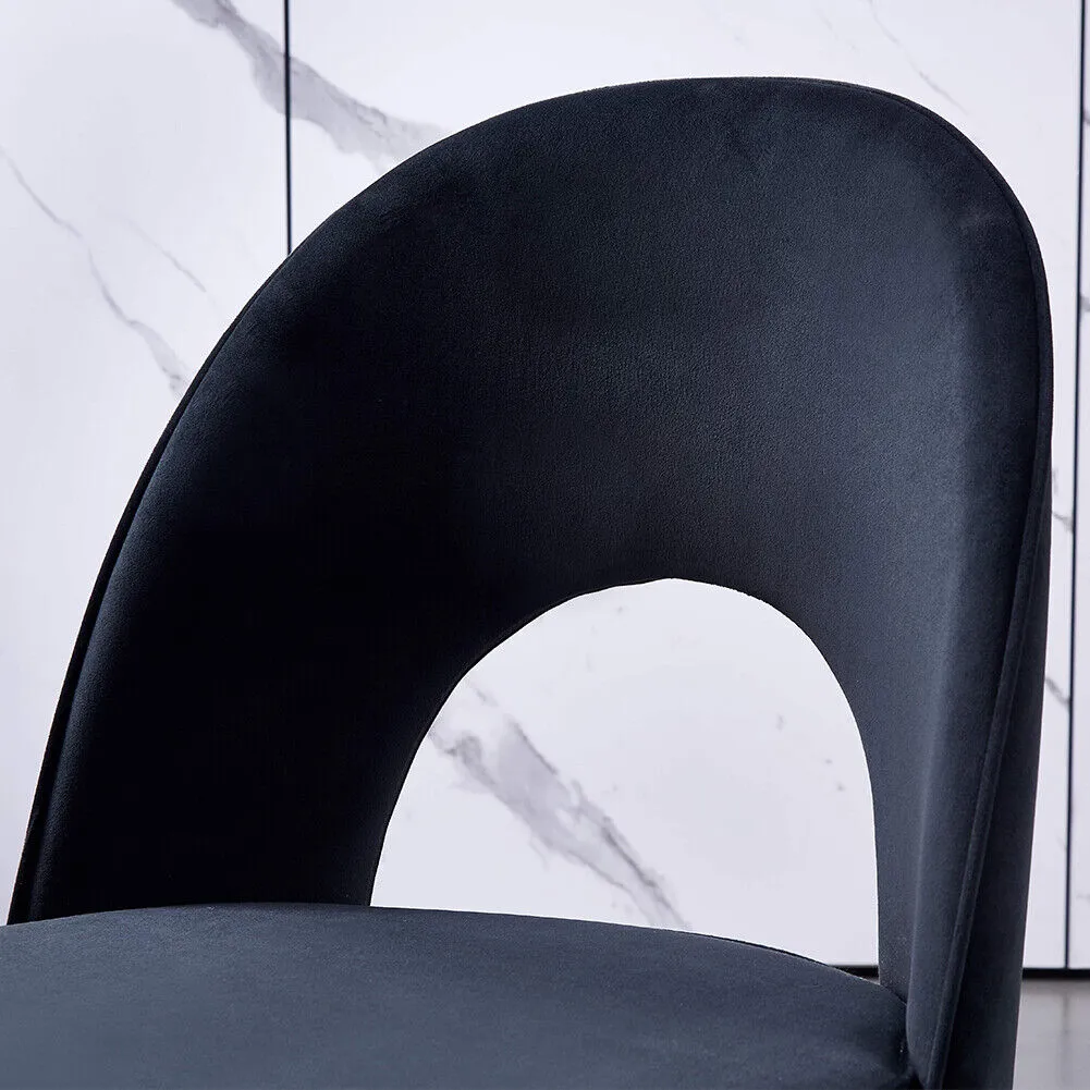 Ainpecca Dining Chairs Set of 2/4 Velvet Fabric Padded Seat Soft Thick Cushion 023MC
