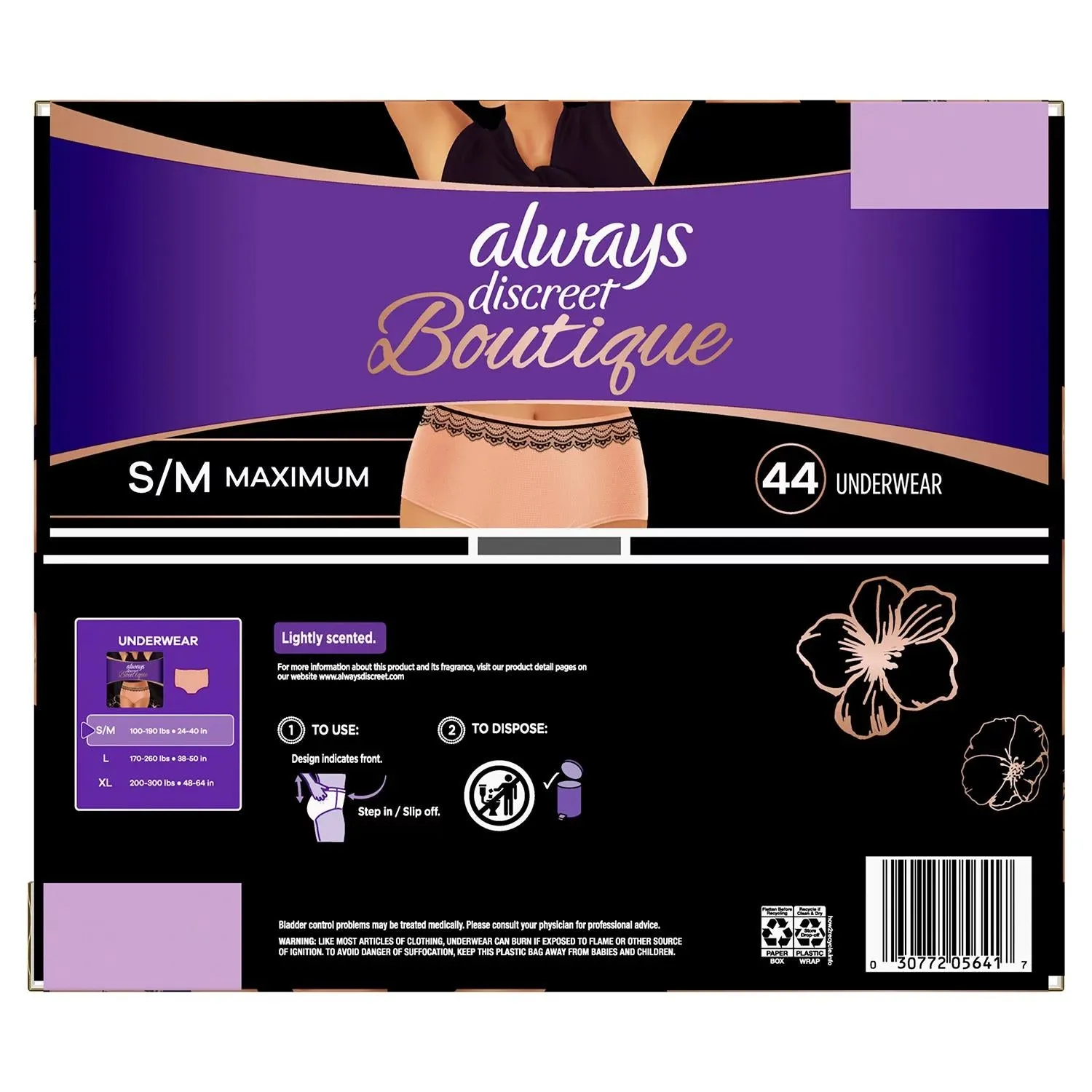 Always Discreet Boutique Incontinence Underwear, Maximum - Choose Your Size