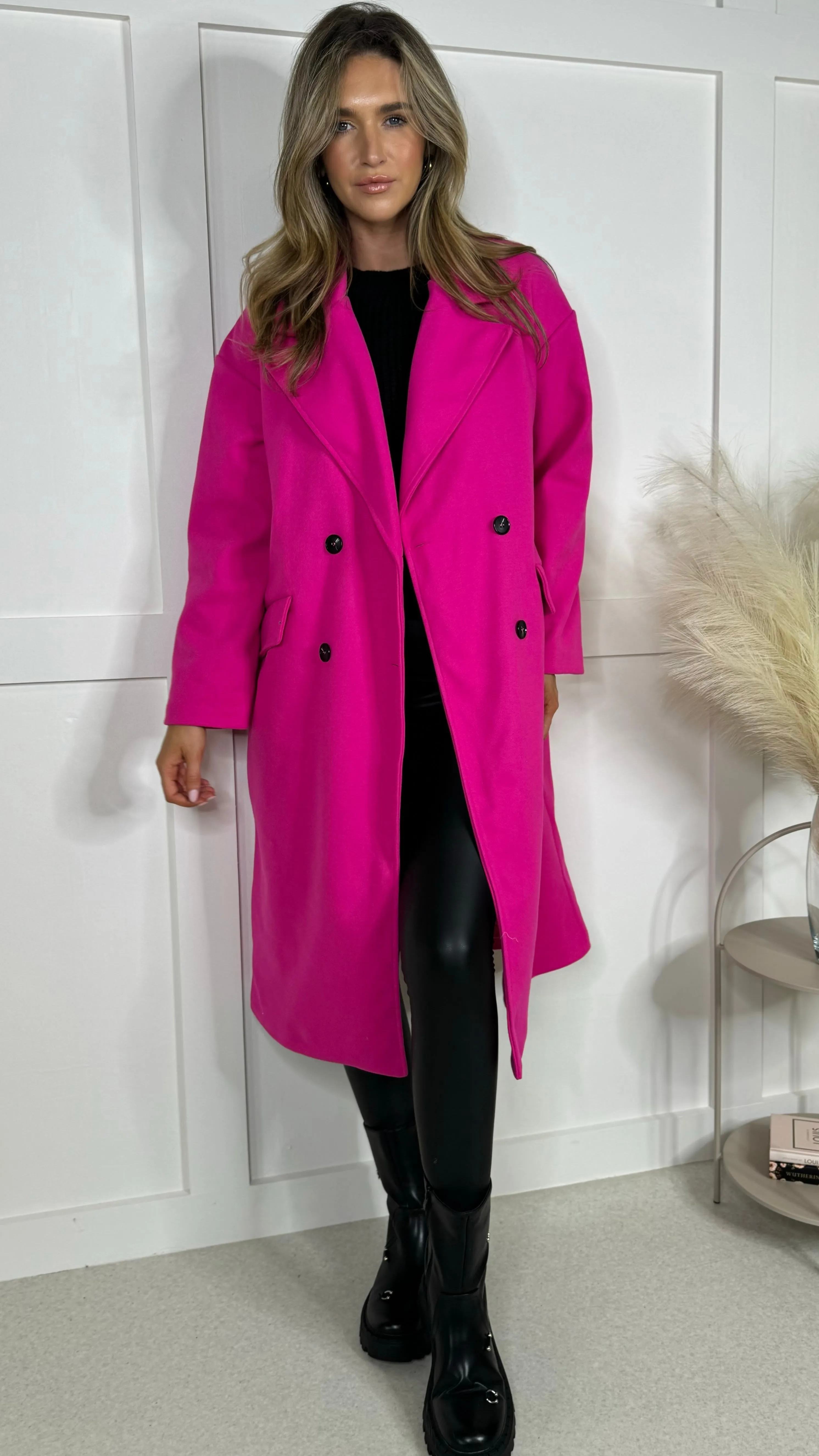 Arielle Pink Oversized Coat