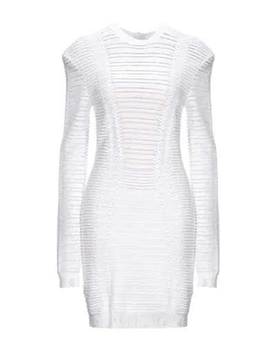 BALMAIN PARIS SHEER KNIT MINI DRESS