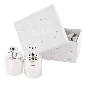 Bambino Silverplated Elephant & Teddy Tooth & Curl Boxes