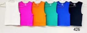 Basic Round Neck Crop Tank