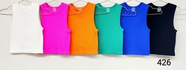 Basic Round Neck Crop Tank