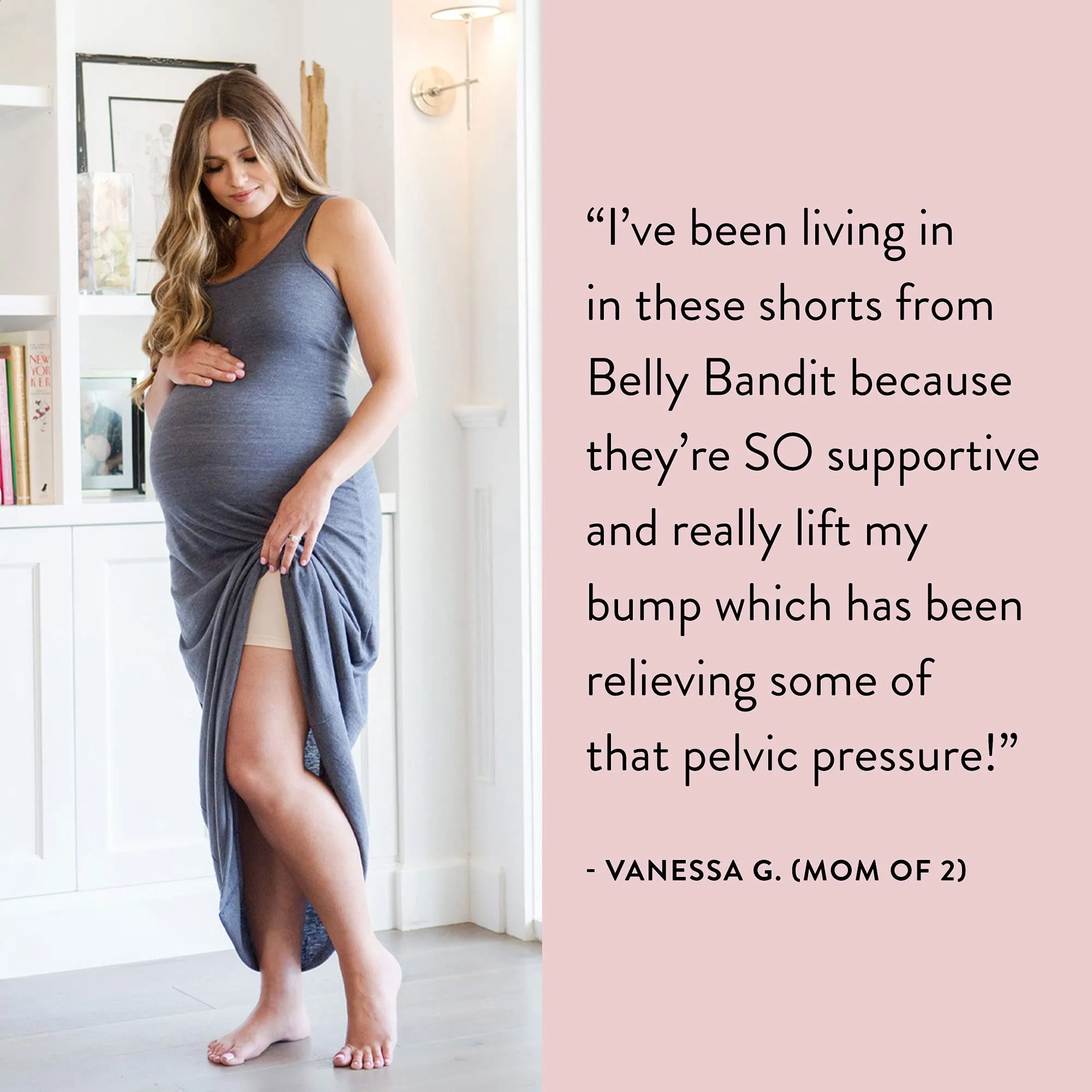 Belly Bandit - Thighs Disguise Pregnancy Shapewear Shorts, Anti-Chafing Support