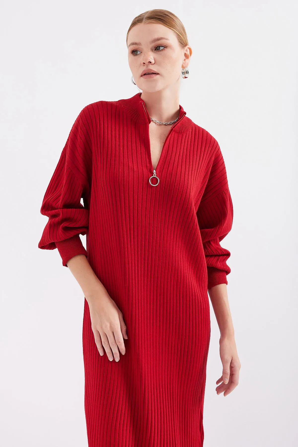BGD Women Knit Dress - Red - Avondale