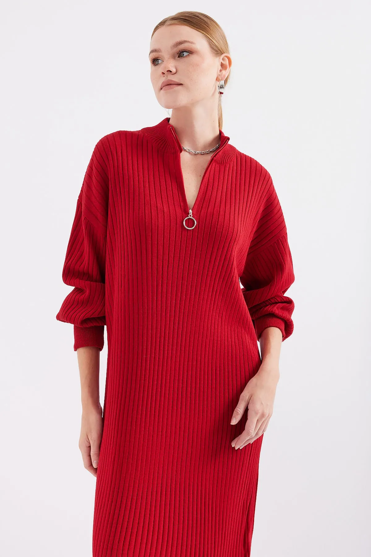 BGD Women Knit Dress - Red - Avondale