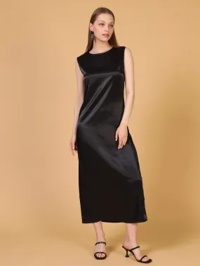 Black Sleeveless Slip Dress