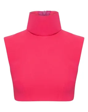 Blake Stretch Crepe Turtleneck Crop Top