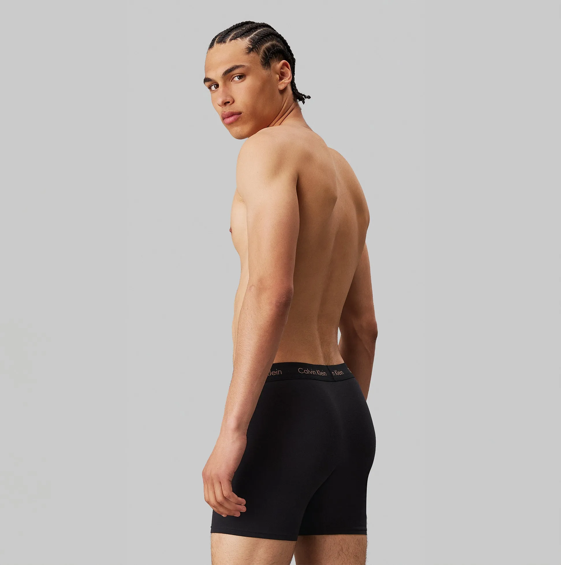 Calvin Klein COTTON STRETCH Mens 3 Pack Boxer Briefs Multicoloured