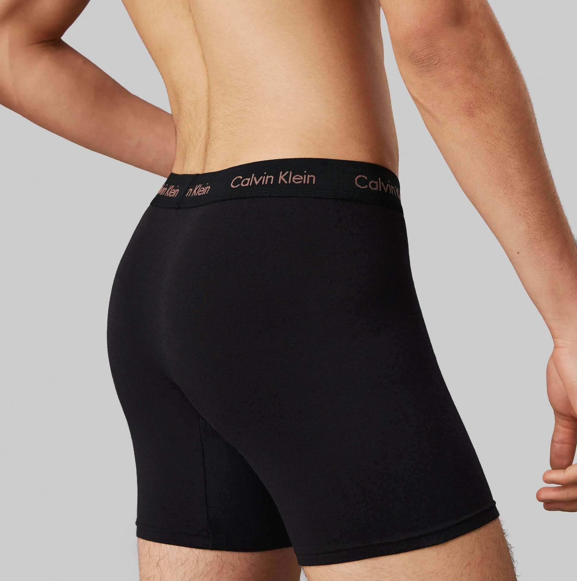 Calvin Klein COTTON STRETCH Mens 3 Pack Boxer Briefs Multicoloured