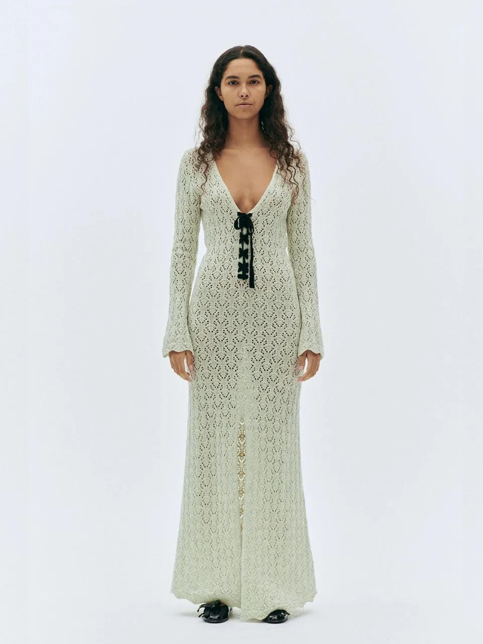 Canada Crochet Dress - Oatmeal