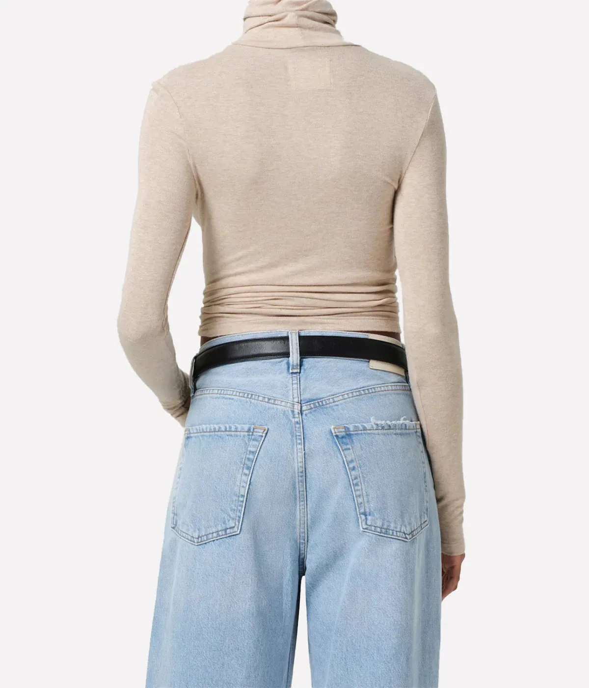 Caradene Turtleneck in Heathered Almond