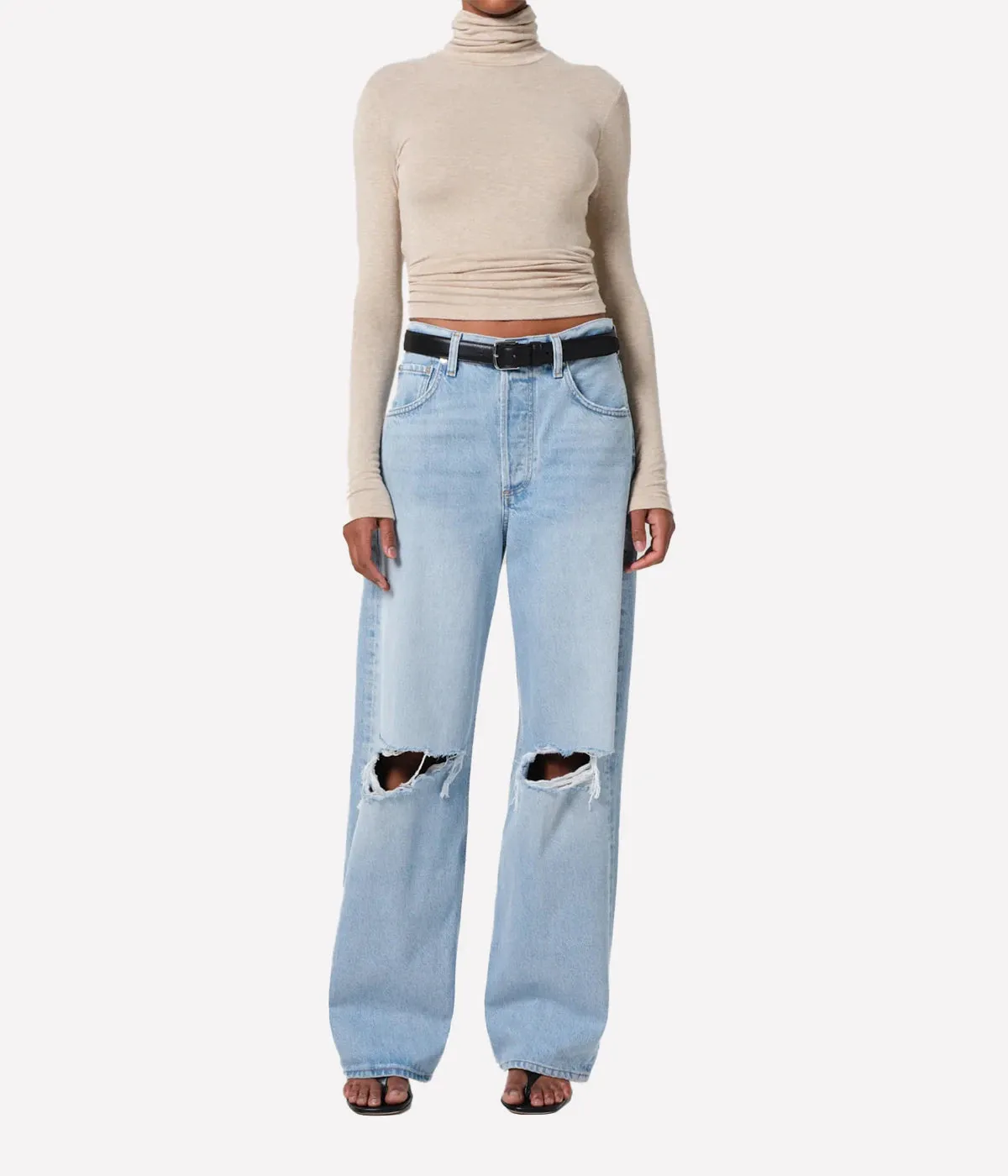 Caradene Turtleneck in Heathered Almond