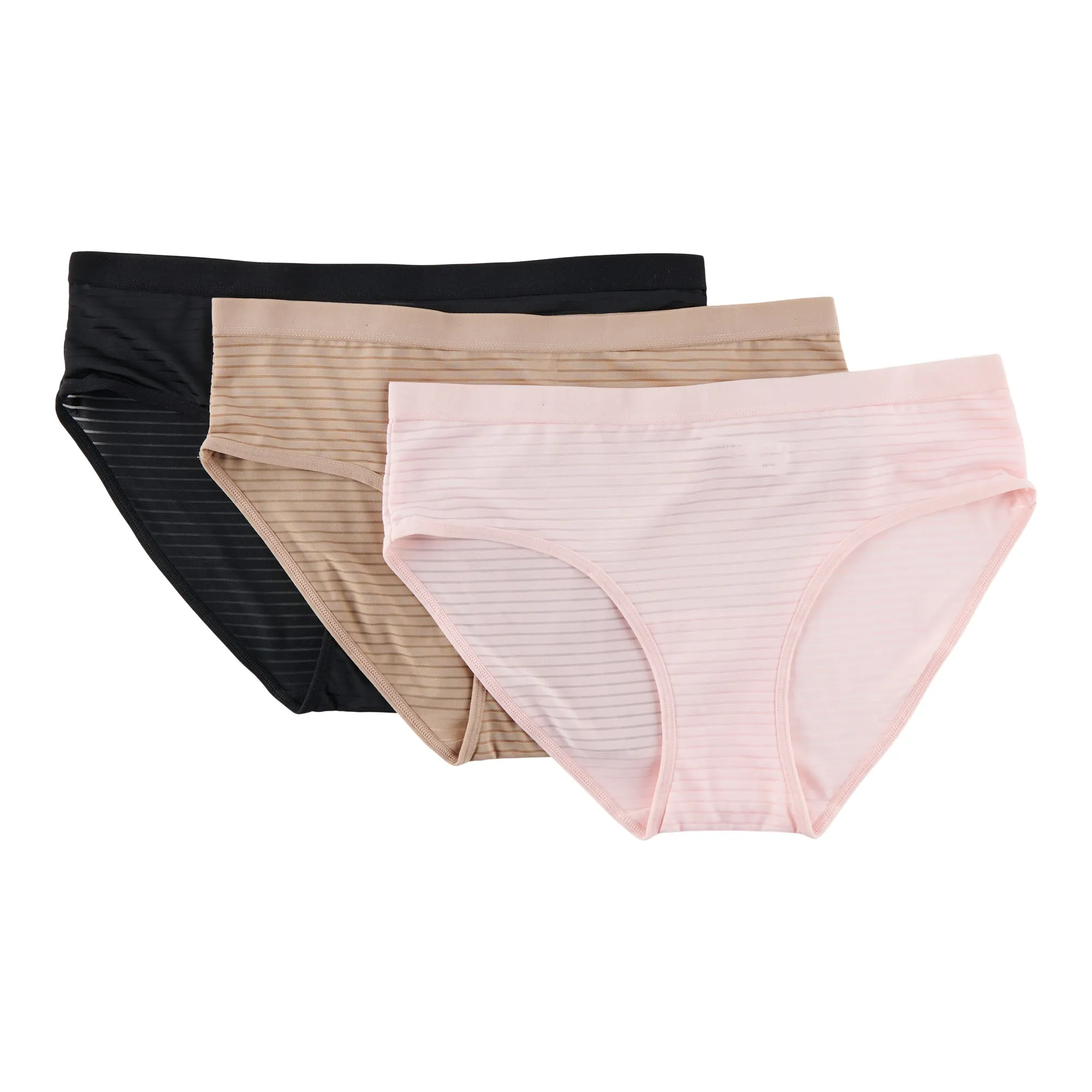 Carisma Women's Stripes Hipster Underwear, 3-Pack