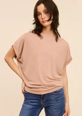 Charlotte Avery Cuffed Woven Top