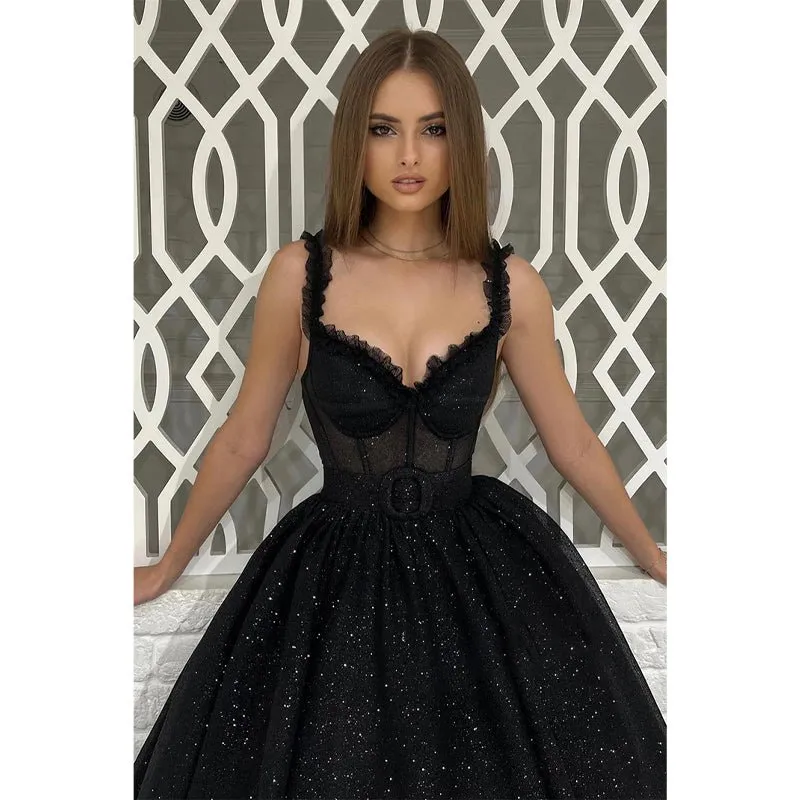 Chic & Modern A-line Off-shoulder Straps Prom Evening Dress