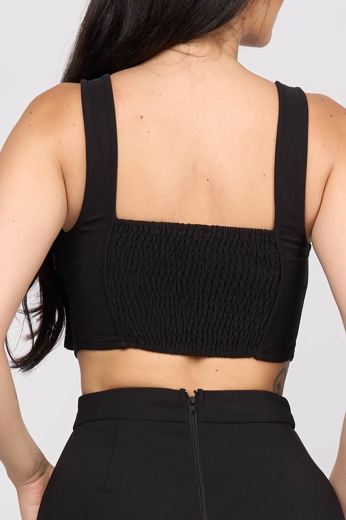 CHIC CARGO ZIPUP CROP TOP & CARGO PANTS SETS