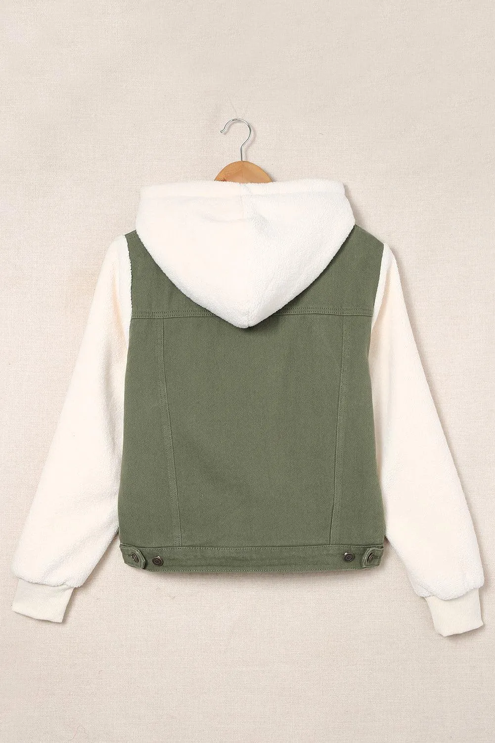 Comfy Chic Sherpa Trim Denim Jacket