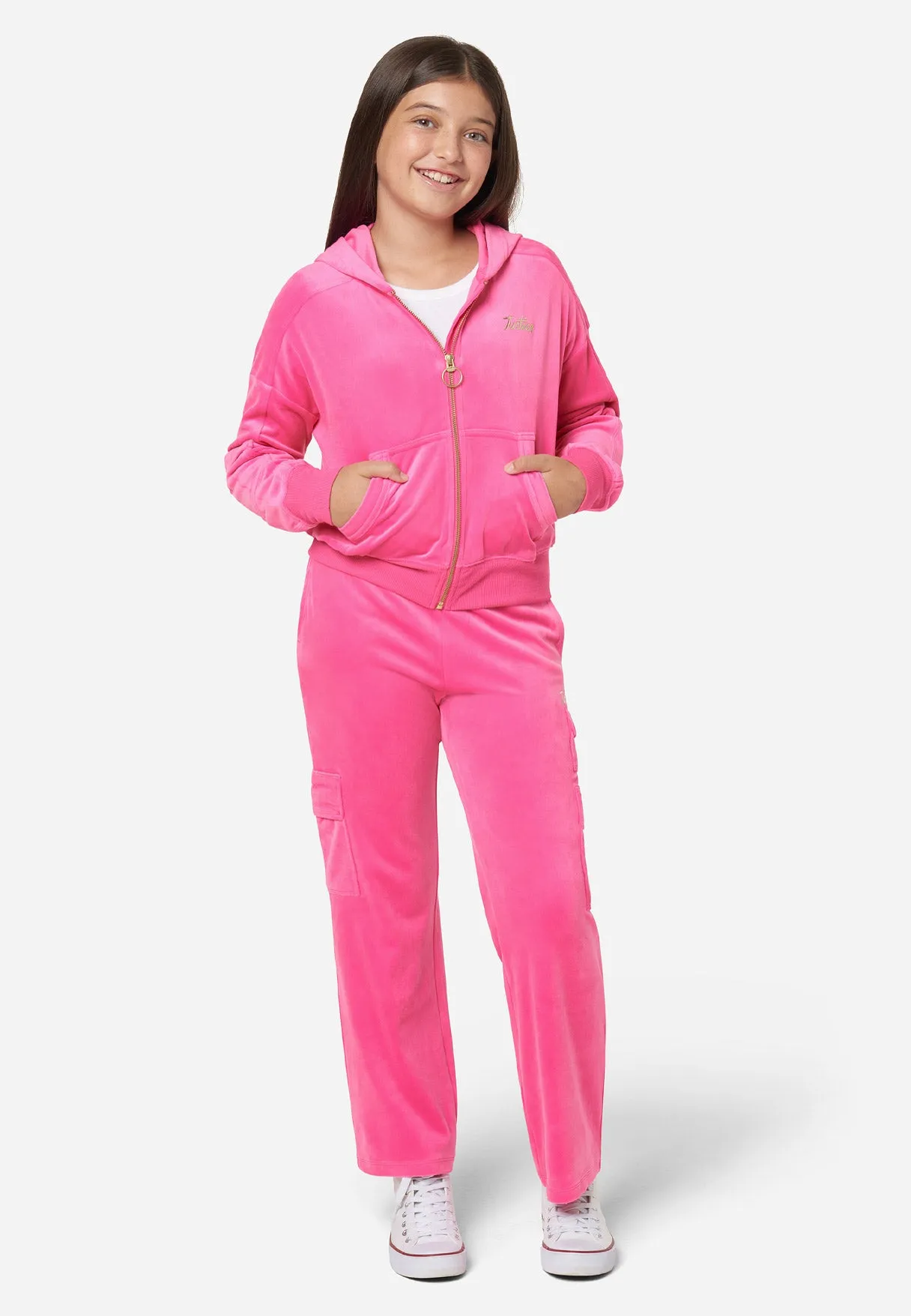 Comfy-Cute Velour Cargo Pant