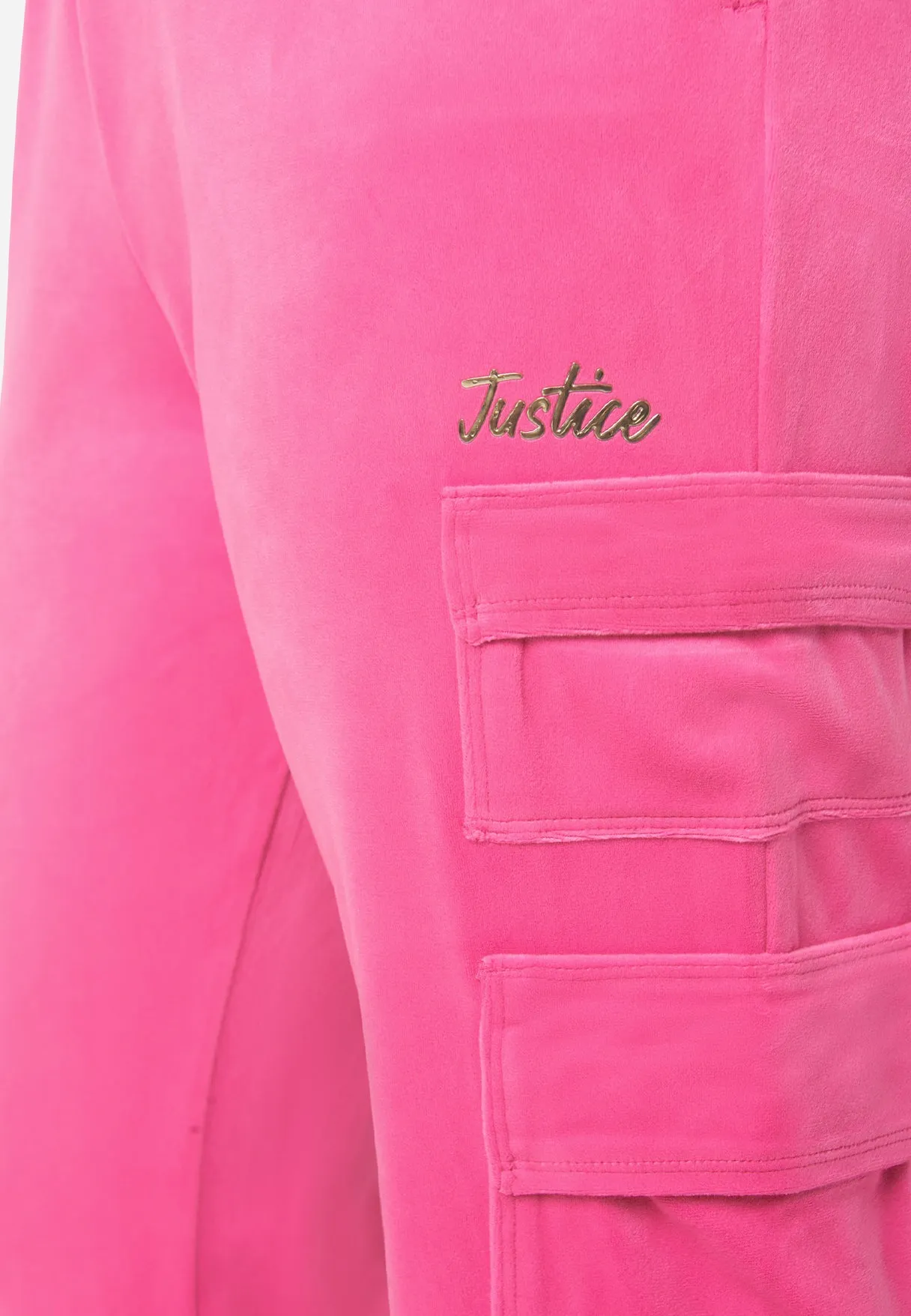Comfy-Cute Velour Cargo Pant