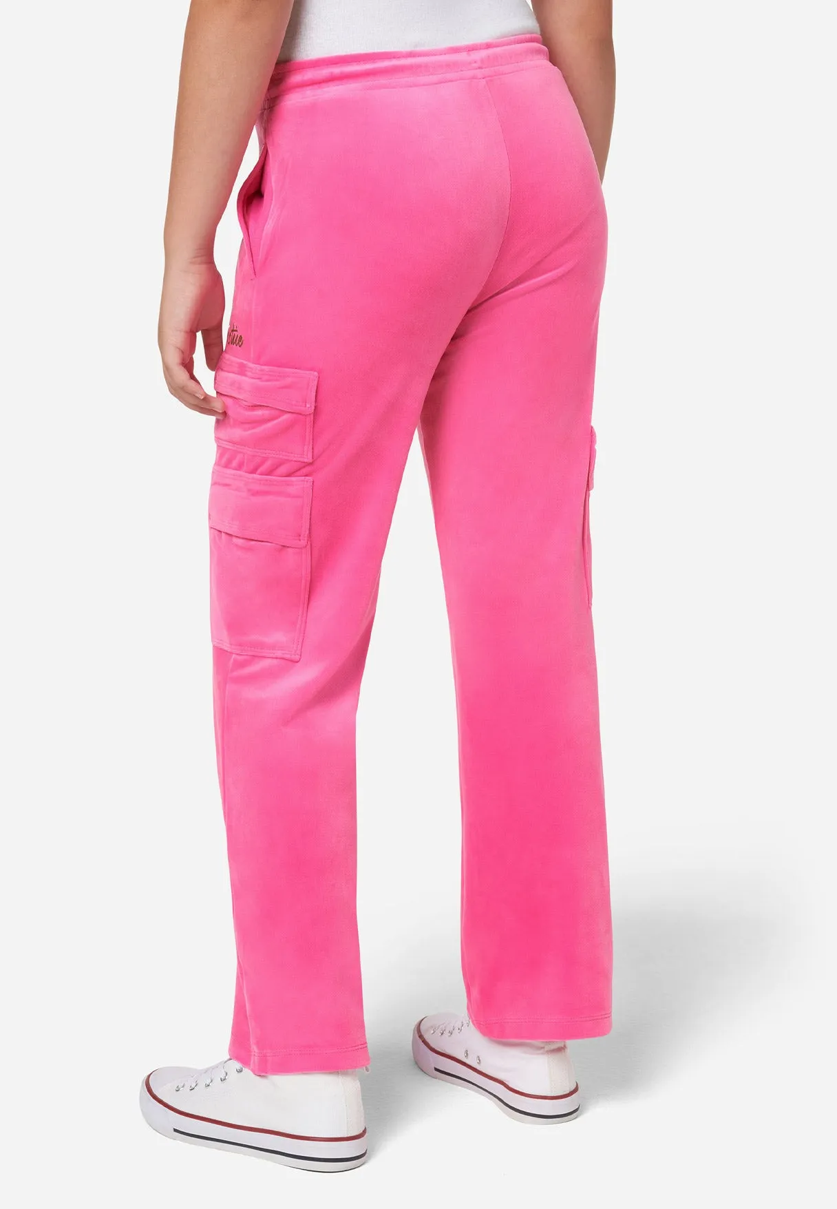Comfy-Cute Velour Cargo Pant