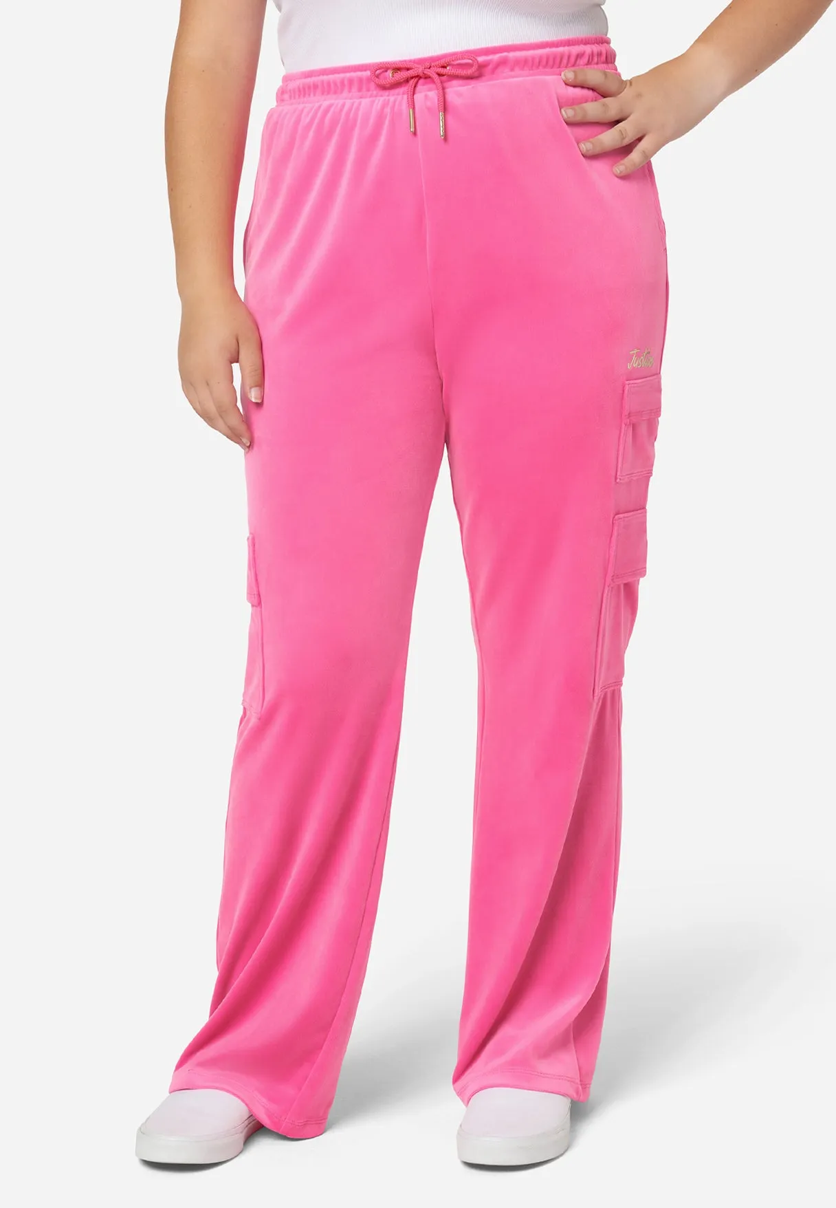 Comfy-Cute Velour Cargo Pant