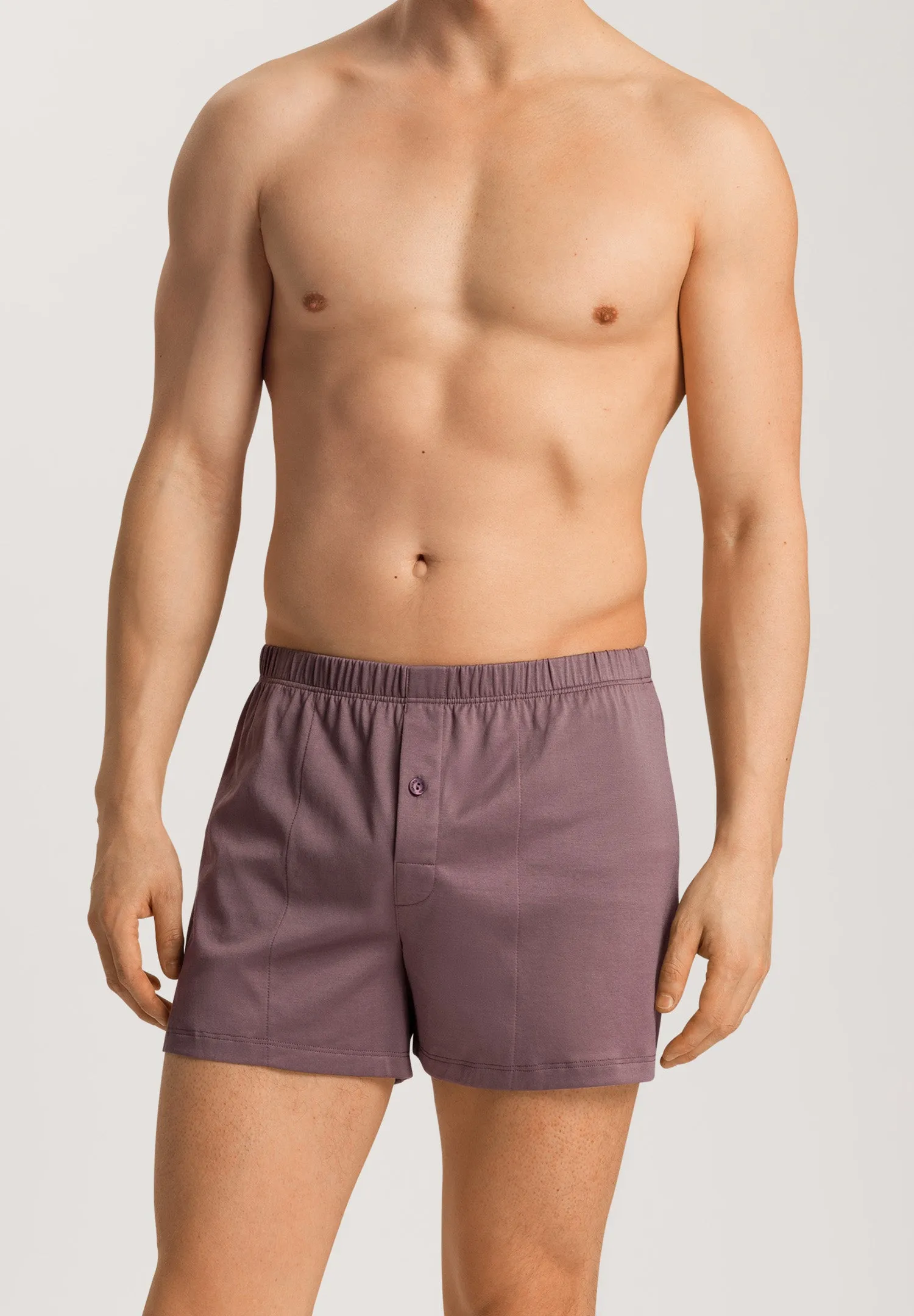 Cotton Sporty Button Fly Cotton Boxer | Smokey Plum 73505-2770