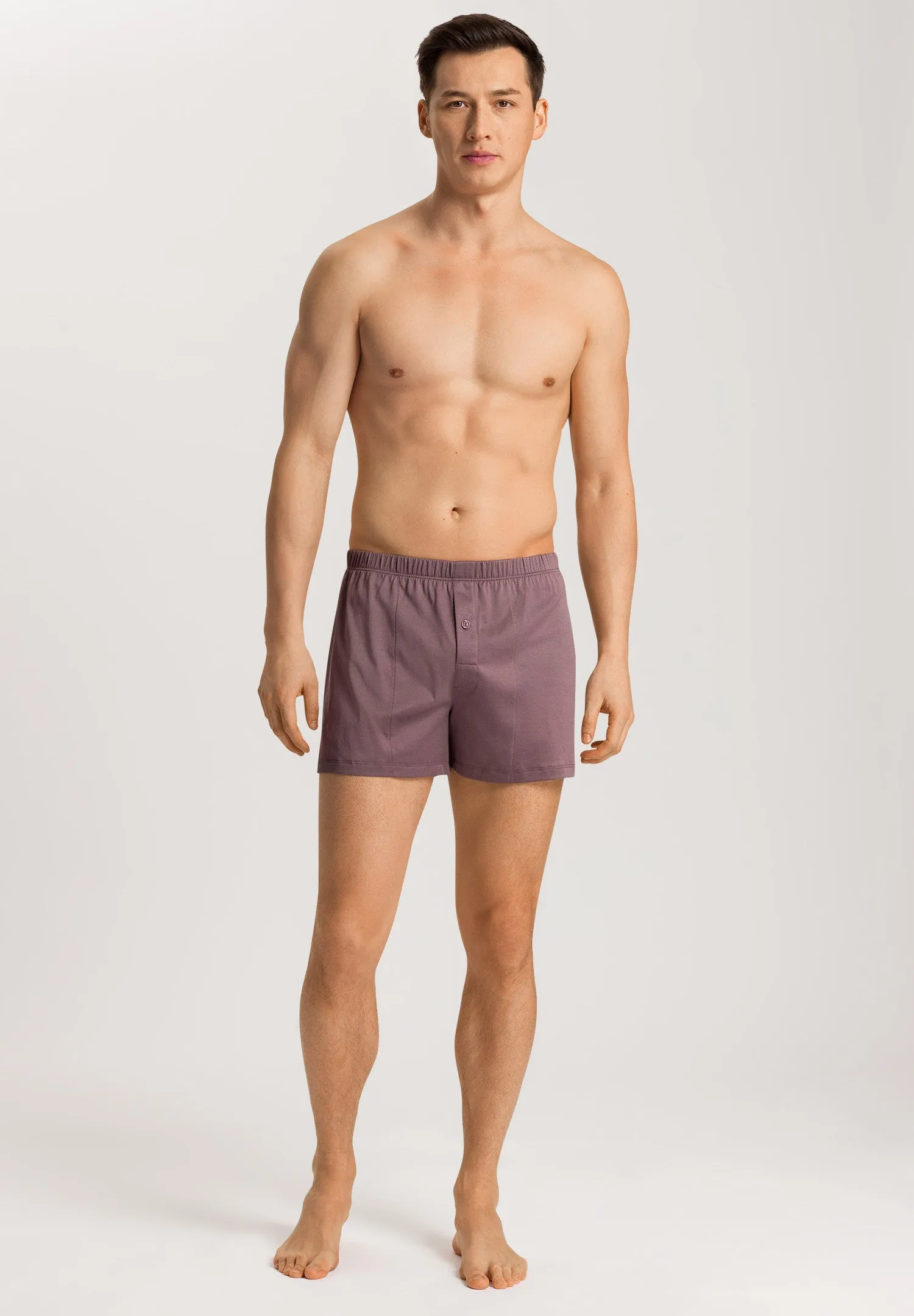 Cotton Sporty Button Fly Cotton Boxer | Smokey Plum 73505-2770