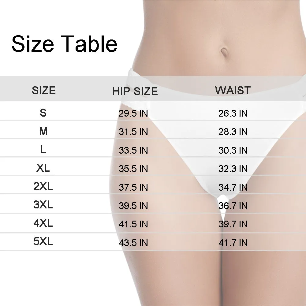 Custom Face Women's High Cut Lace Underwear Personalized Underwear Panties for Women