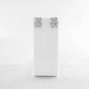 CZ Teddy Bear Stud Earrings
