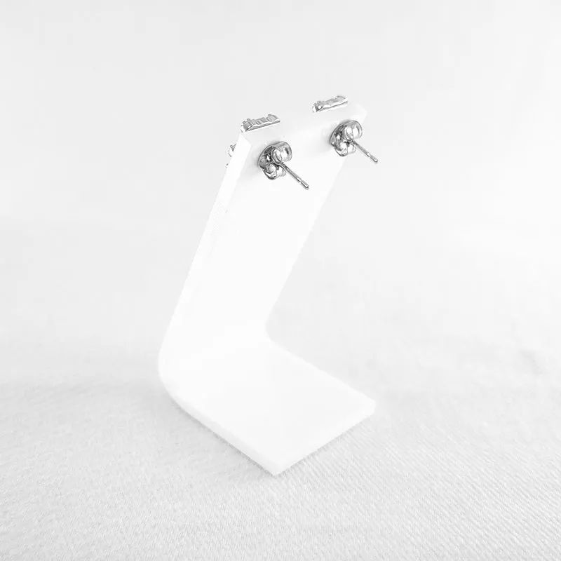 CZ Teddy Bear Stud Earrings