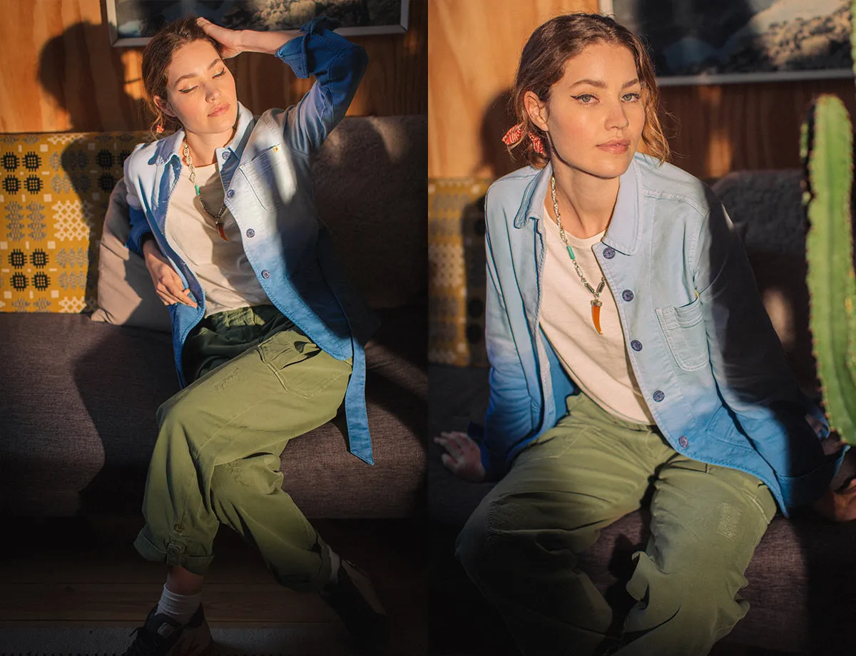 Damsons Chore Jacket Blue Ombré