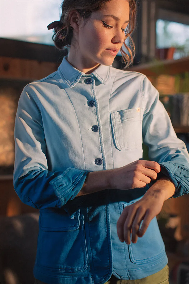 Damsons Chore Jacket Blue Ombré