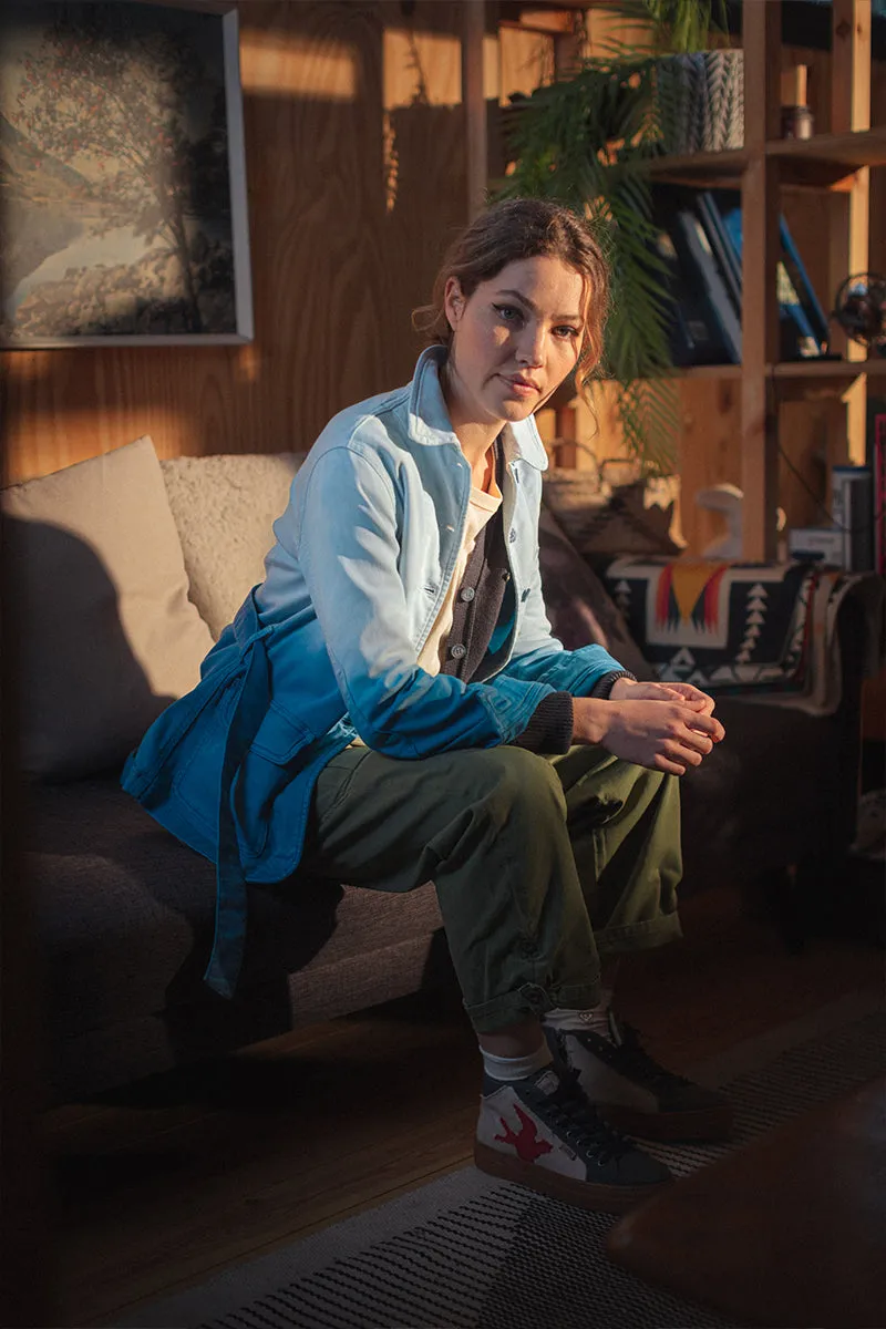 Damsons Chore Jacket Blue Ombré