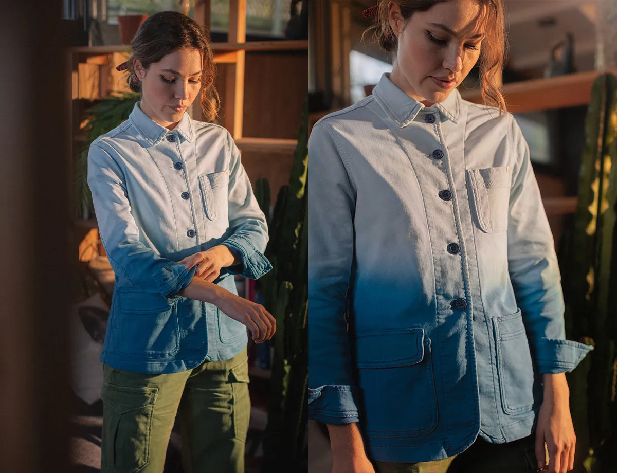 Damsons Chore Jacket Blue Ombré