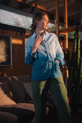 Damsons Chore Jacket Blue Ombré