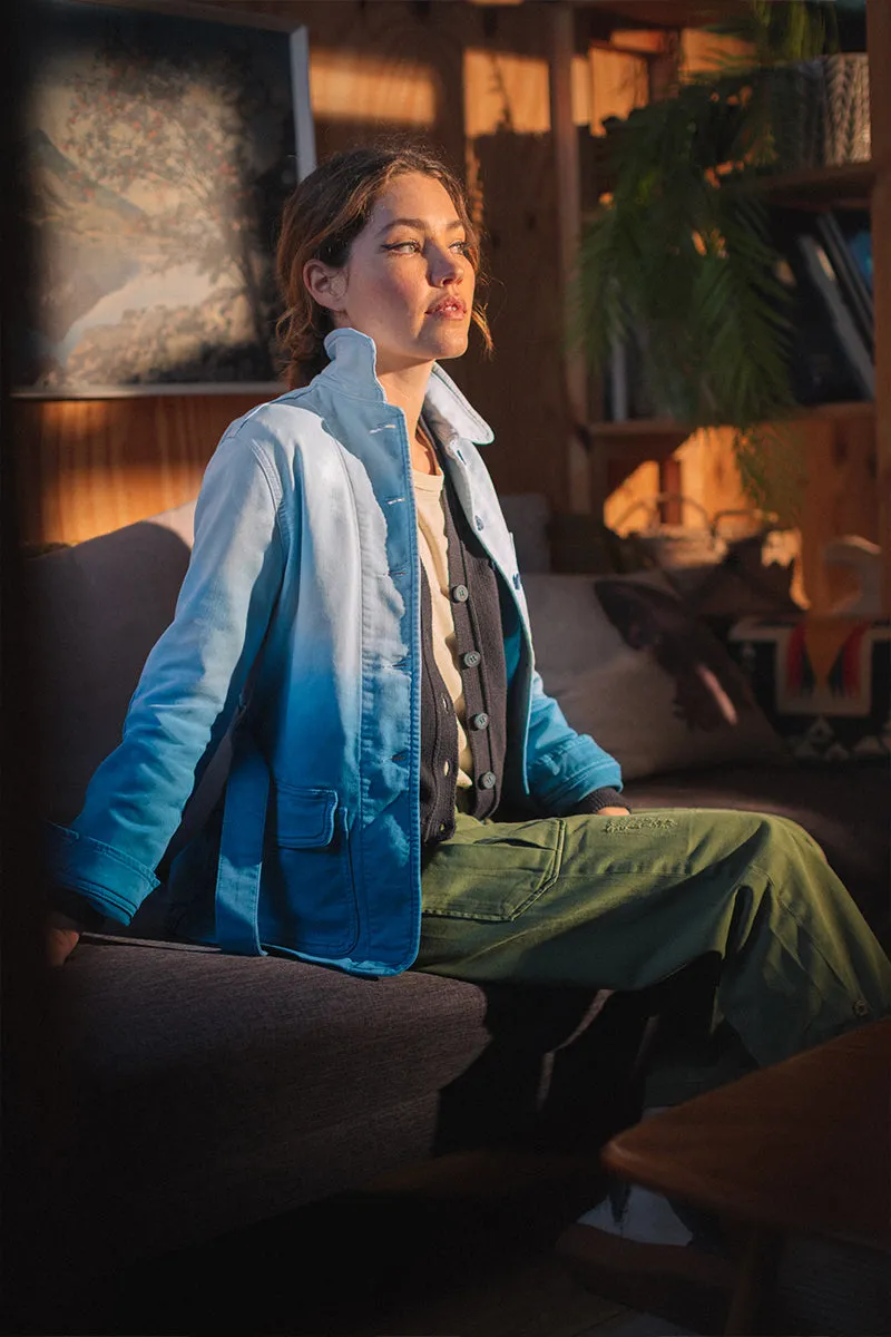 Damsons Chore Jacket Blue Ombré